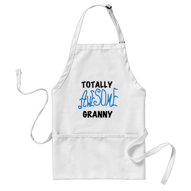 Tablier T-shirts bleus et cadeaux de mamie totalement impr (Devant)