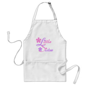Tablier T-shirts de petite soeur de lavande et de rose