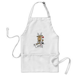 Tablier T-shirts et cadeaux de Noël de renne de cupidon