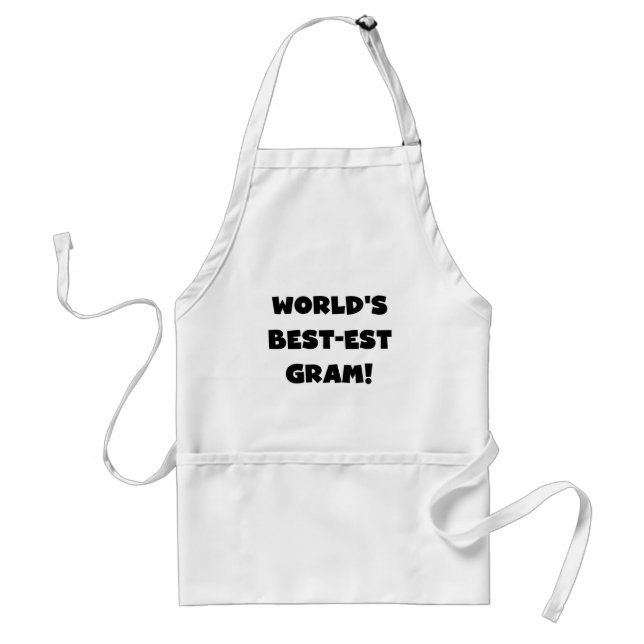 Tablier T-shirts et cadeaux des textes de noir de gramme (Devant)