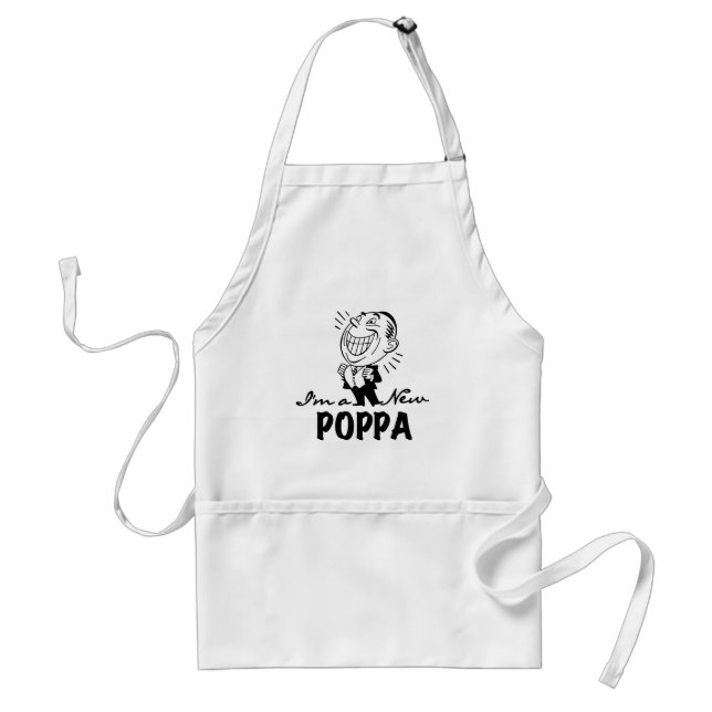 Tablier T-shirts et cadeaux Smiling New Poppa (Devant)