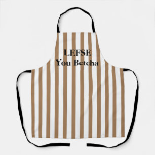 Tablier Tabard à impression intégrale Camel Tan rayé Lefse