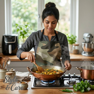 Tablier Tabard de cuisine à motif camouflage élégant