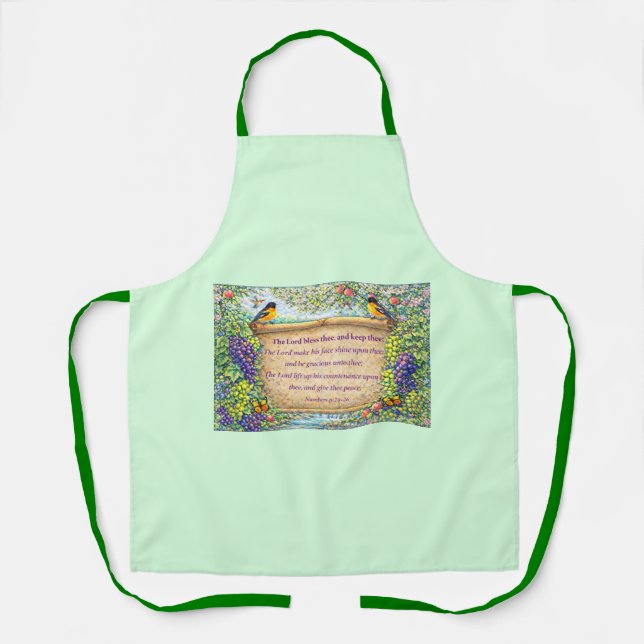Tablier Tabard de cuisine avec Écriture Sainte (Recto)