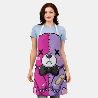 Tablier Tabard Ourson Gothique Pastel Mignon Effrayant