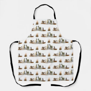 Tablier Tabard tout imprimé Llama Meadow (choisir la coule