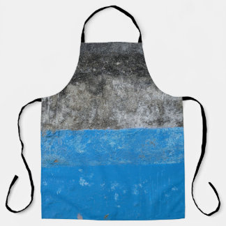 Tablier Tableau abstrait bleu et blanc