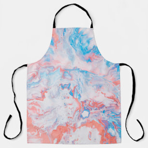 Tablier Tableau abstrait rouge, bleu et blanc