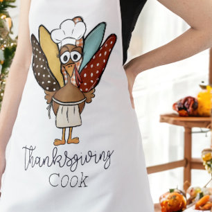 Tablier Tabouret de cuisine drôle de Thanksgiving Dinde Ch