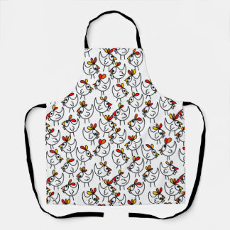 Tablier Tabouret De Poulet Drôle Moderne Sur Toute Impress