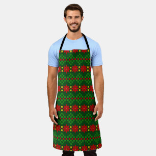 Tablier Tacky Sweater Motif Noël Poinsettia