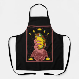 Tablier Taco Tarot Card Funny Taco Lover Tacos Mexicain
