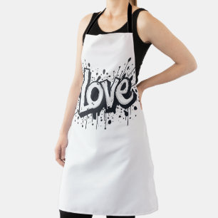 Tablier Tag d'amour monochrome