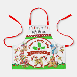 Tablier Taille enfant Holly Jolly Noël