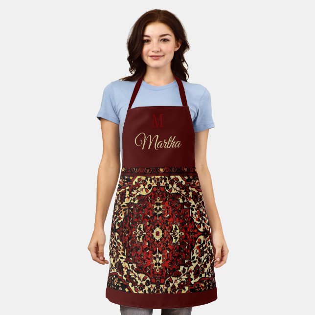 Tablier Tapis persan - personnalisé (Porté)