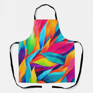 Tablier Tapisserie de peinture de feuille tropicale
