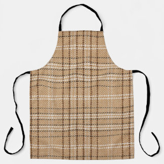 Tablier Tartan Beige : Tissu Plaid Classique.