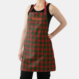 Tablier Tartan de Noël personnalisé écossais