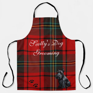 Tablier Tartan de Terrier Écossais (Scotty) modifiable