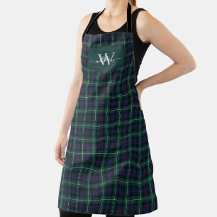 Tablier Tartan MacKenzie écossais plaid monogrammé
