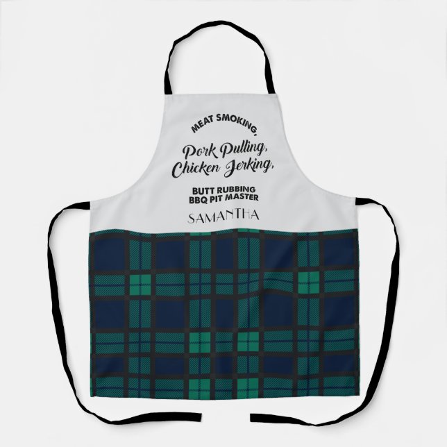 Tablier Tartan Plaid Clan Blackwatch À damiers cuisine (Recto)