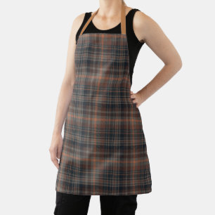 Tablier Tartan Plaid de la Forêt sombre Terre  