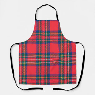Tablier Tartan Plaid Red Classic Festive Noël