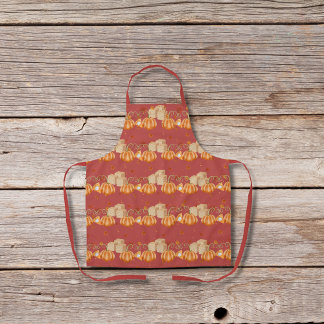 Tablier Tartes citrouilles et cubes de sucre brun rouge