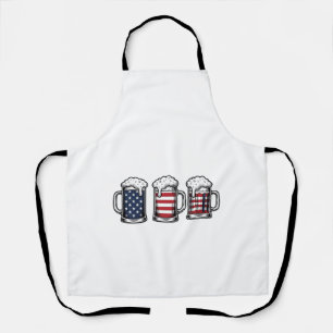 Tablier Tasses à bière patriotiques Conception de t-shirt