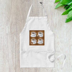 Tablier Tasses à café avec haricots et chocolat