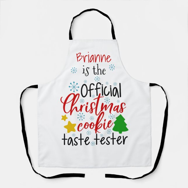 Tablier Taste de biscuits fantaisie Noël (Recto)