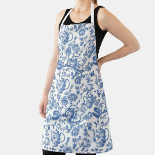 Tablier Tea Chinoiserie French Toile Du Jouy Motif