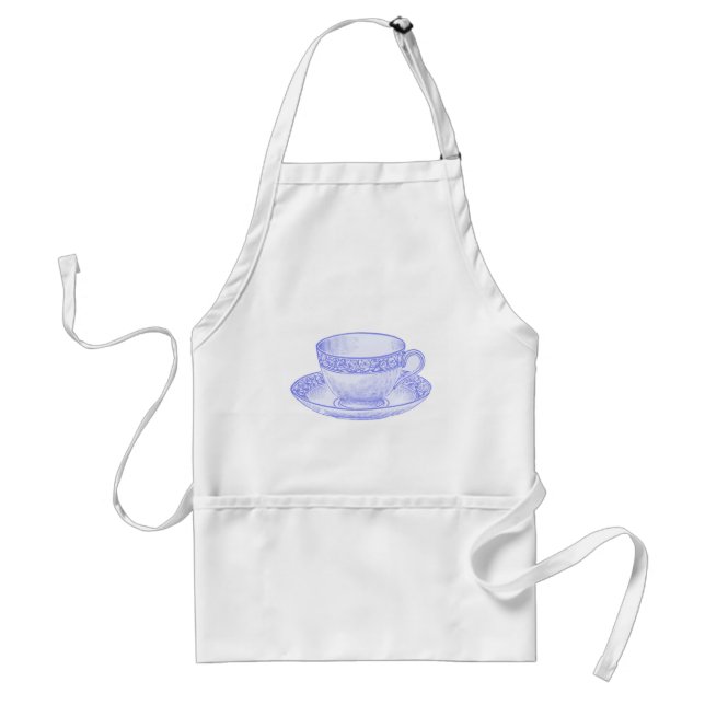 Tablier Teacup violet (Devant)