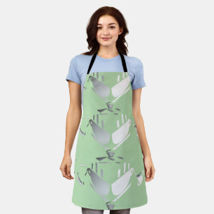 Tablier Teapot + Tasses Lt Green Teapot
