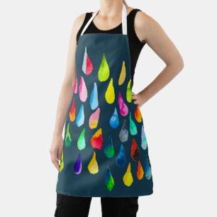 Tablier Teardrops watercolor colorful whimsical