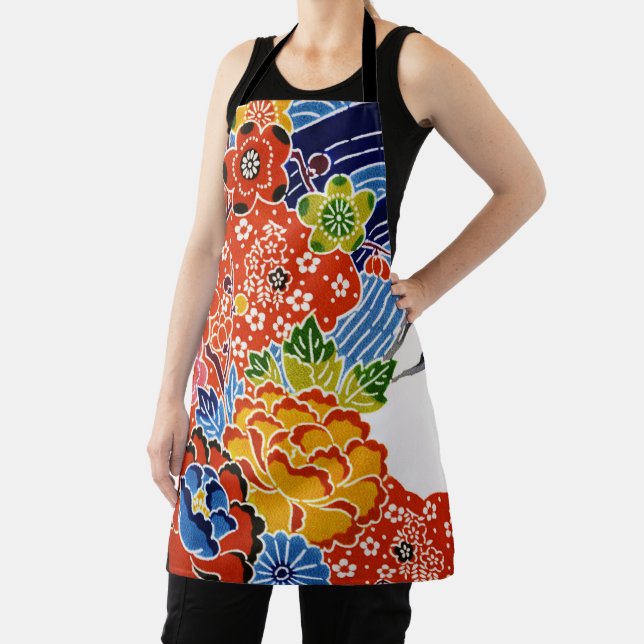Tablier Teinture d'okinawaïen japonaise (Bingata) (Insitu)