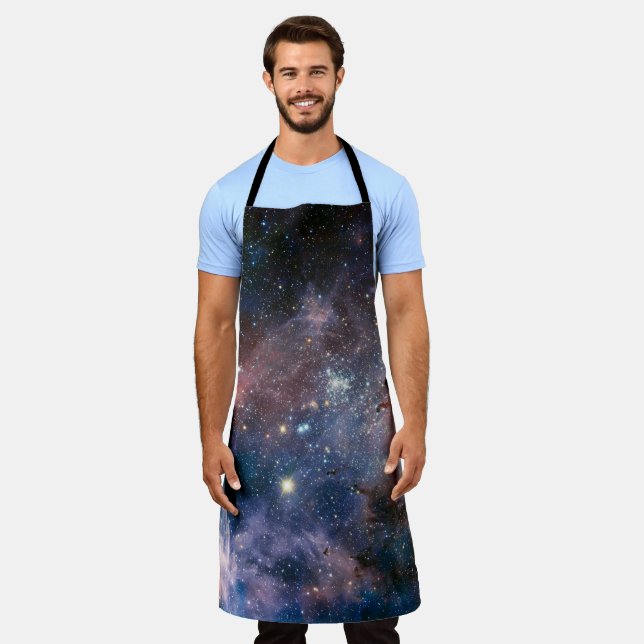 Tablier Télescope Nebula Hubble Carina Rouge et Bleu (Porté)