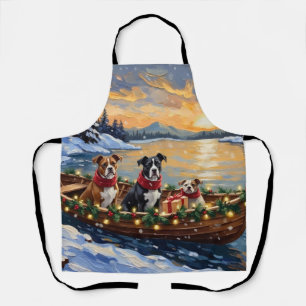 Tablier Térrier Américain Staffordshire Noël Bateau