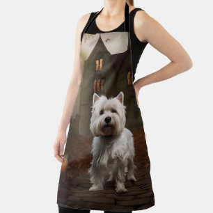 Tablier Terrier blanc de l'ouest de l'Écosse Halloween Épo