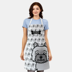 Tablier Térrier Cairn Gris Chien de Dessin Animé Mignon & 
