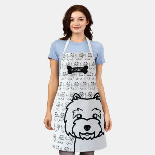 Tablier Térrier West Highland blanc Chien de dessin animé