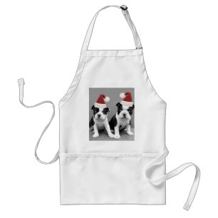 Tablier Terriers de Boston de Noël