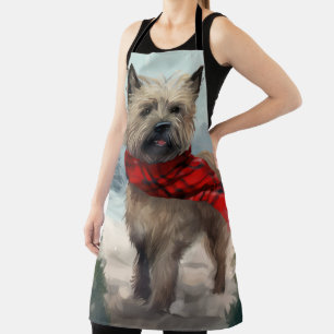 Tablier Tervueren Terrier de Cairn dans la neige Noël