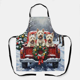 Tablier Tervueren West Highland White Terrier Noël Camion
