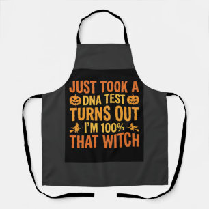 Tablier Test ADN de sorcière d'Halloween Design drôle