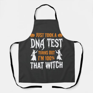 Tablier Test ADN sorcière drôle Halloween Graphique