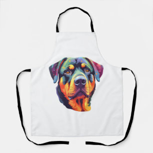Tablier Tête colorée Rottweiler