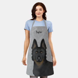 Tablier Tête de Berger Allemand Bi-Noir Allemand Grise Et
