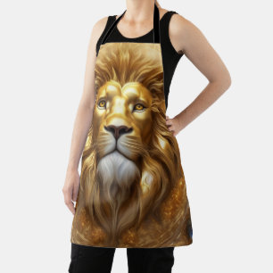 Tablier Tête de lion doré superbe