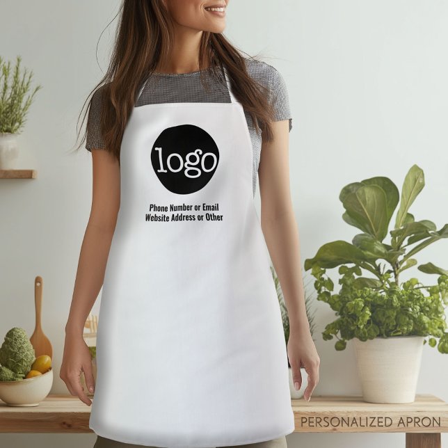Tablier Texte du logo Office Business de base PEUT MODIFIE (Personalized Apron)